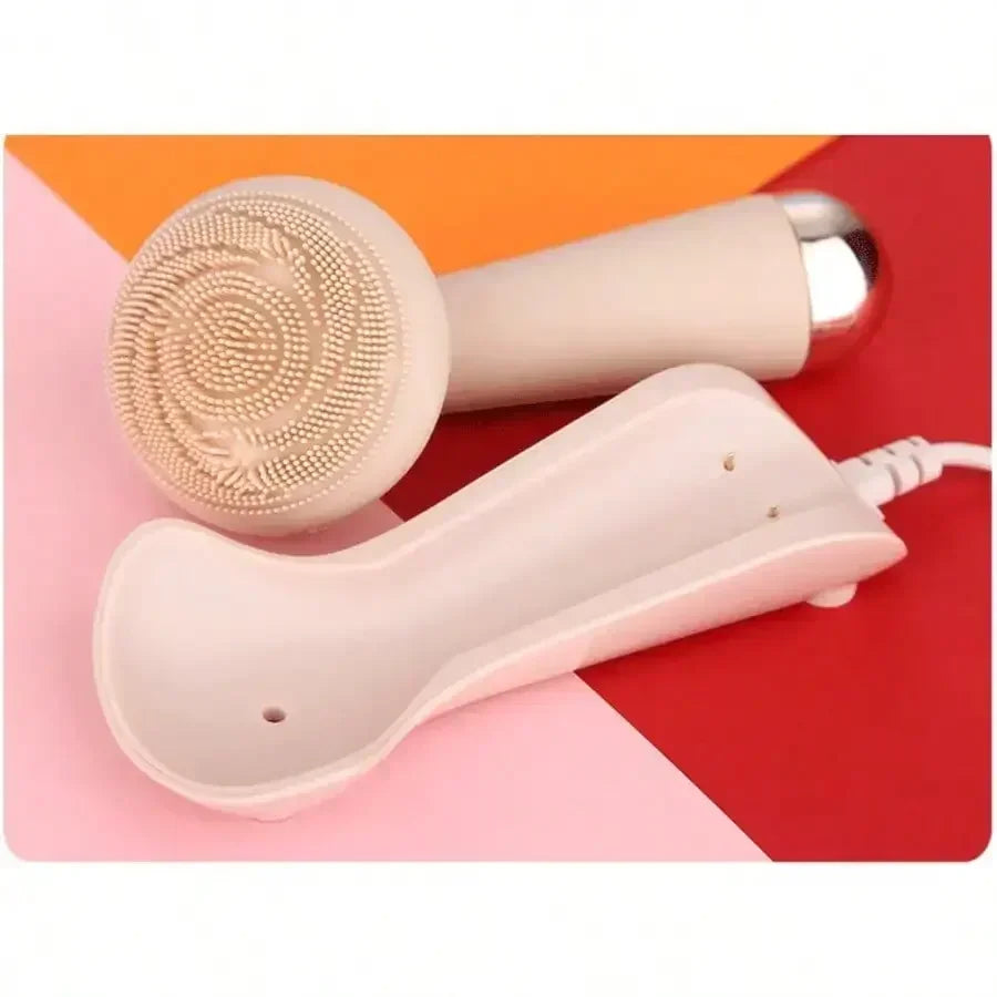 Electric Silicone Facial Brush – Waterproof Skin Massage Cleanser
