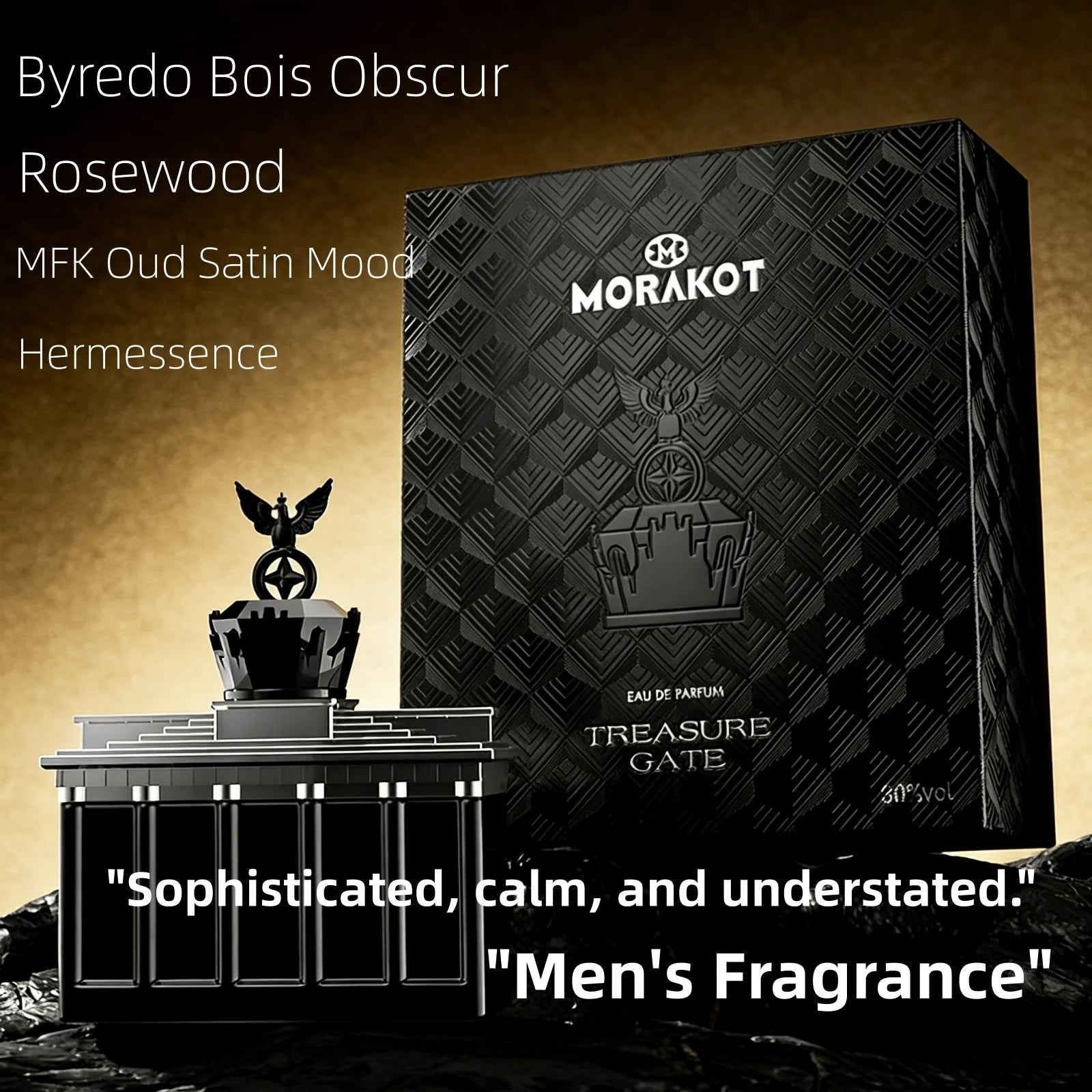 Premium Men’s Perfume 100ml Woody Oriental Scent Long Lasting Light Fresh Fragrance Elegant Versatile for Day and Night Use Gift