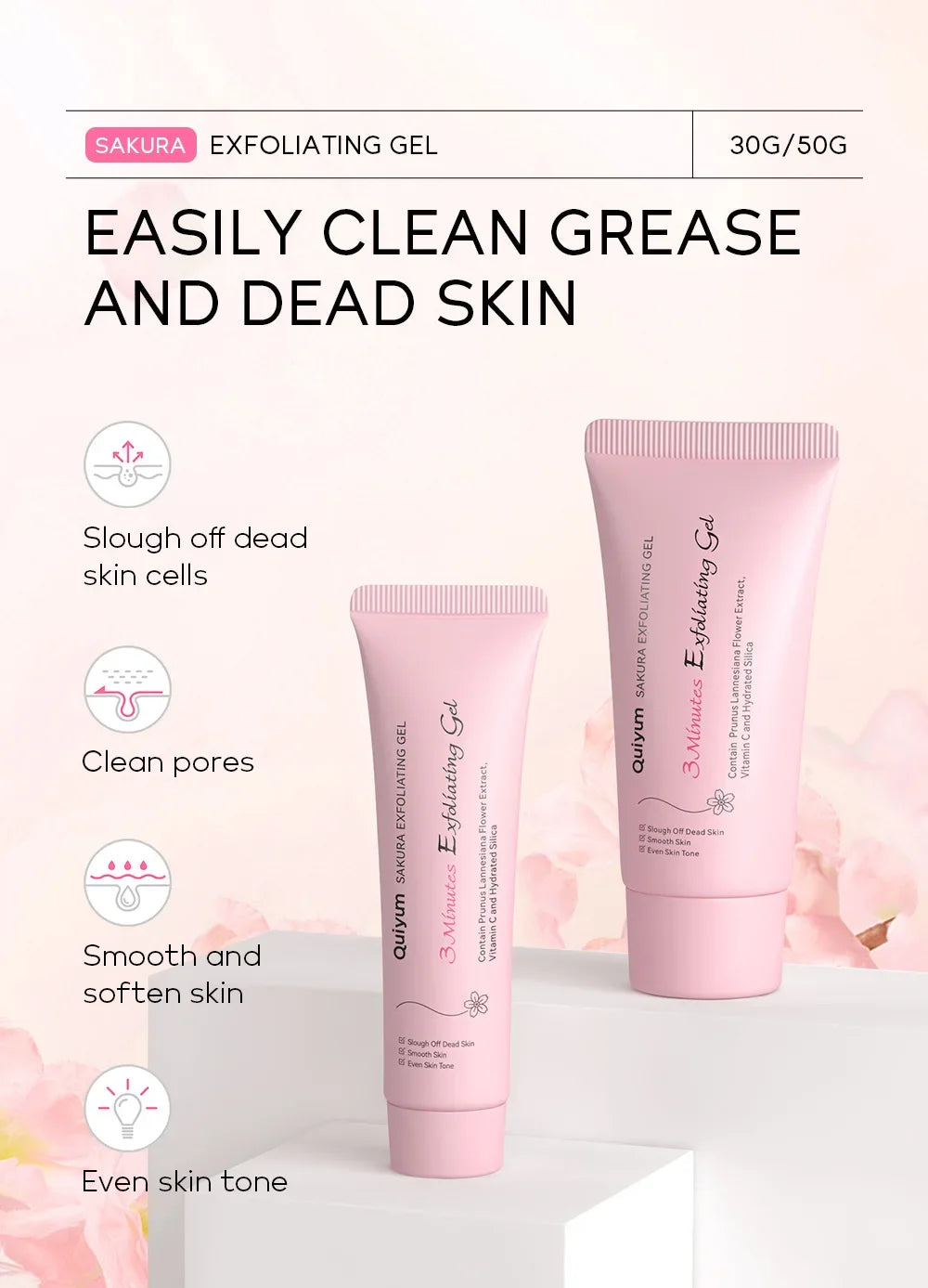 Sakura Exfoliating Peeling Gel – Hydrate & Smooth Skin