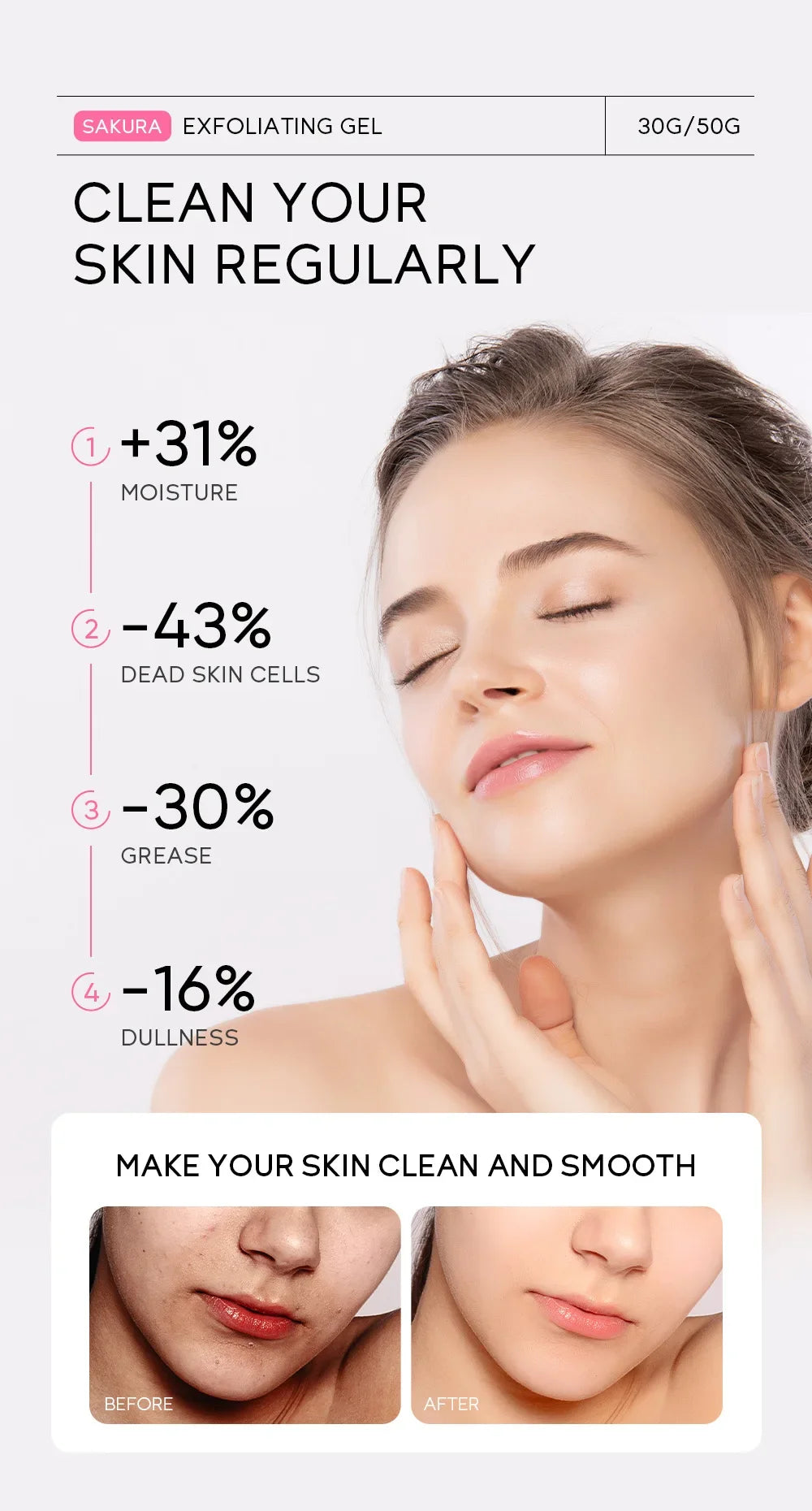 Sakura Exfoliating Peeling Gel – Hydrate & Smooth Skin