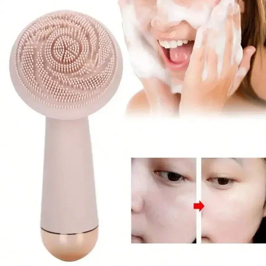 Electric Silicone Facial Brush – Waterproof Skin Massage Cleanser